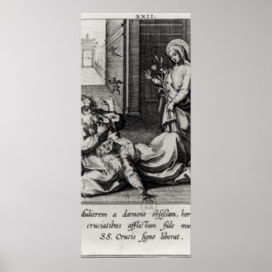 St. Catherine Exorcising a Demon from a Woman Poster