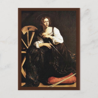 St. Catherine Of Alexandria By Michelangelo Merisi Postcard