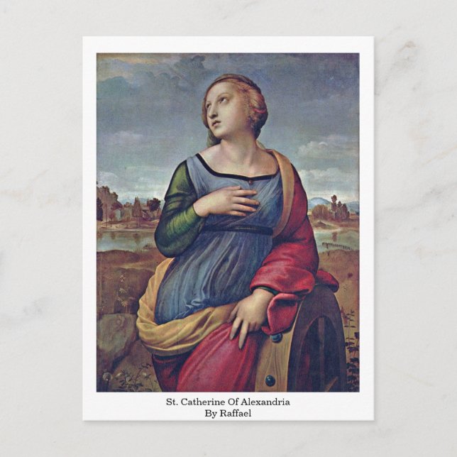 St. Catherine Of Alexandria By Raffael Postcard (Front)