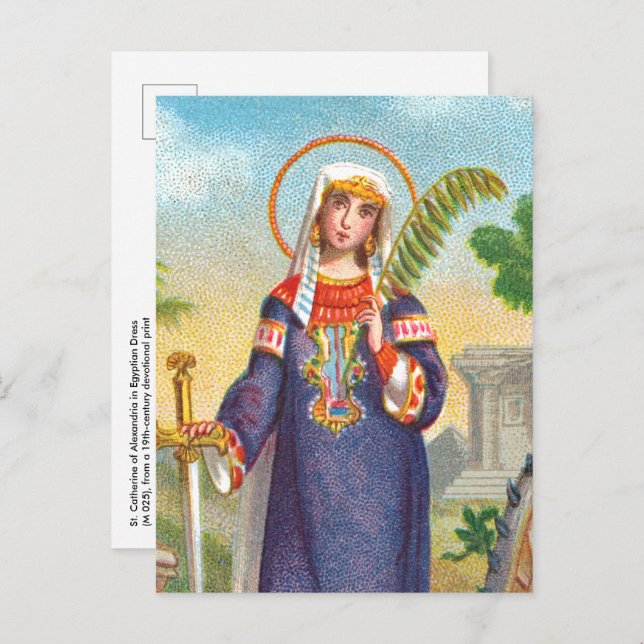 St. Catherine of Alexandria in Egyptian Dress Post Postcard (Front/Back)