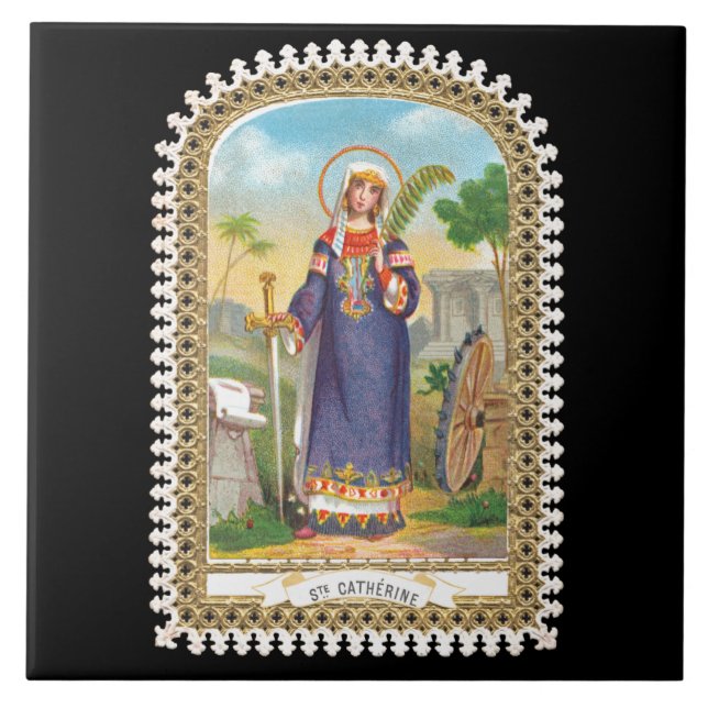 St. Catherine of Alexandria in Egyptian Dress Tile (Front)