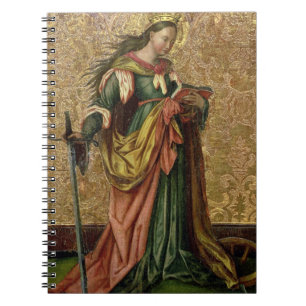 St. Catherine of Alexandria (oil on panel) 2 Notebook