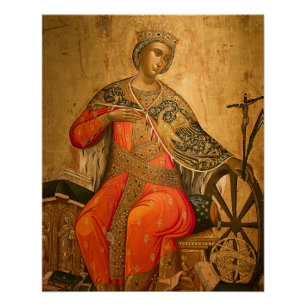 St. Catherine of Alexandria Orthodox Icon Poster