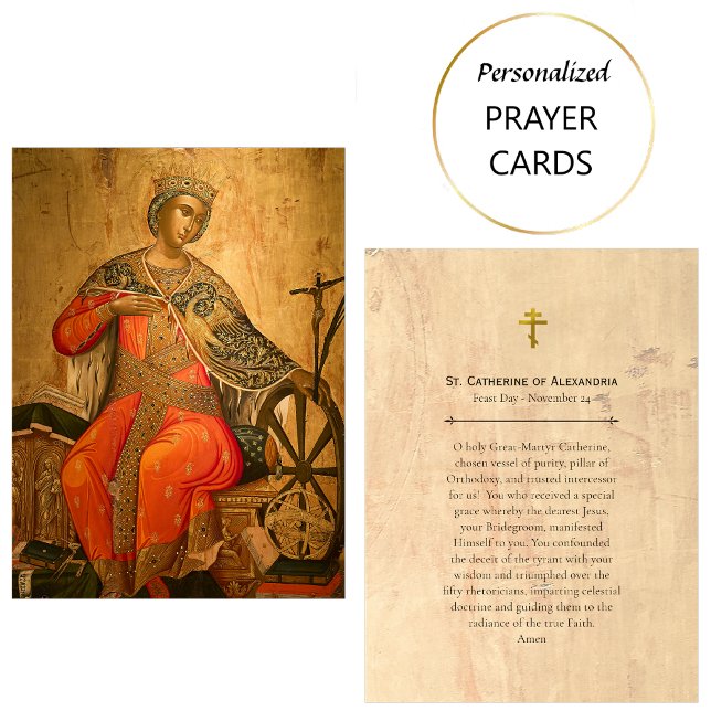 St. Catherine of Alexandria Orthodox Prayer Card   (Creator Uploaded)
