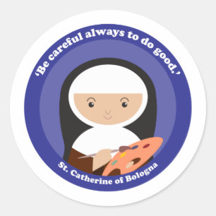 St. Catherine of Bologna Classic Round Sticker