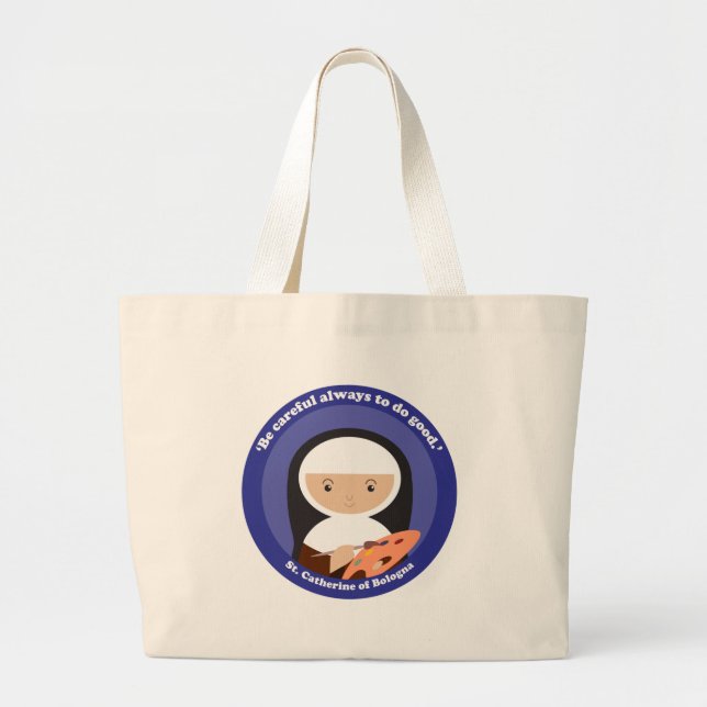 St. Catherine of Bologna Large Tote Bag (Front)