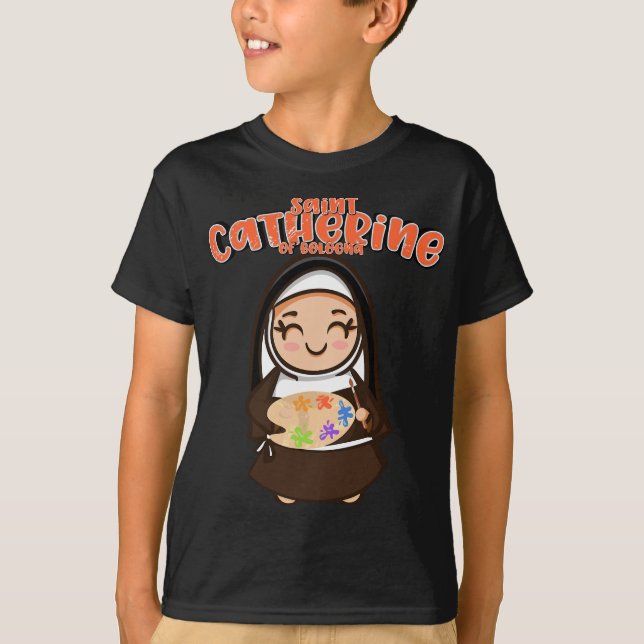 St Catherine of Bologna Patron Saint Artists Cute  T-Shirt (Front)