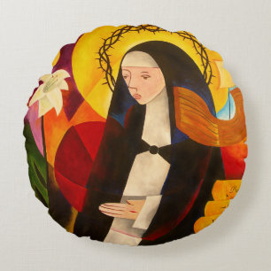 St. Catherine of Siena 2007 Round Cushion