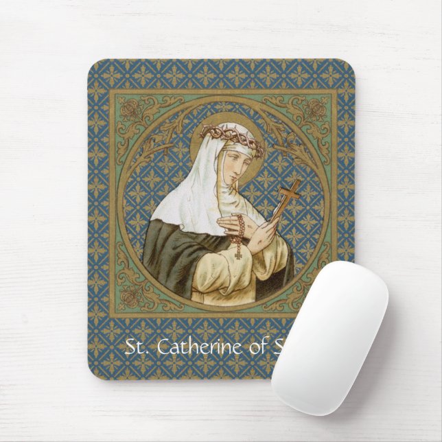 St. Catherine of Siena (BK 19) Mouse Mat (With Mouse)