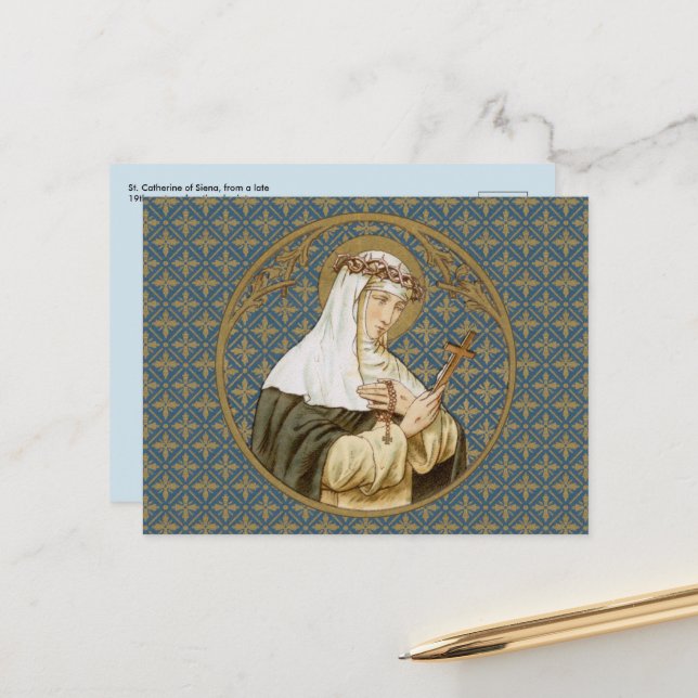 St. Catherine of Siena (BK 19) Postcard (Front/Back In Situ)