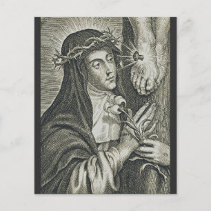 St. Catherine of Siena Crucifixion Art Noir Faith
