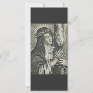 St. Catherine of Siena Crucifixion Art Noir Faith