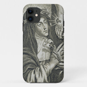 St. Catherine of Siena Crucifixion Art Noir Faith iPhone 11 Case