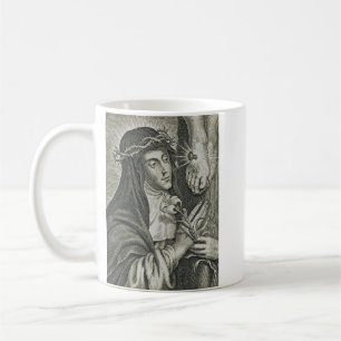 St. Catherine of Siena Crucifixion Art Noir Faith Coffee Mug