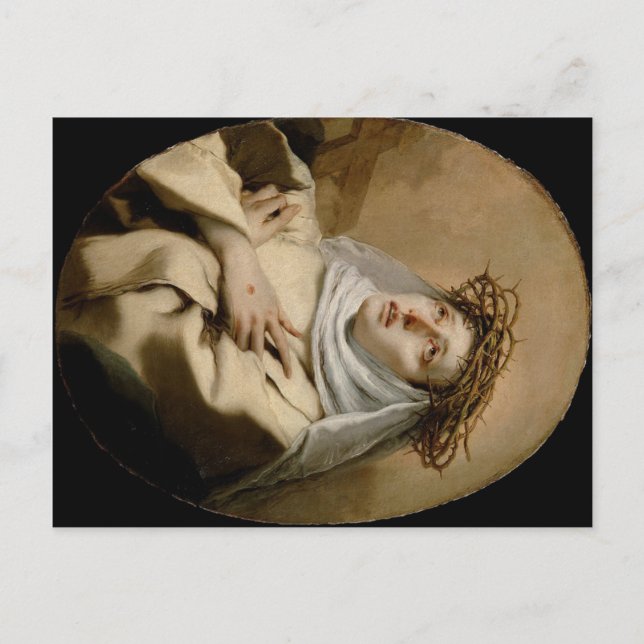St. Catherine of Siena Hl. Katharina Siena Tiepolo Postcard (Front)
