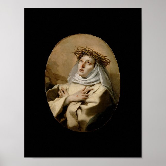 St. Catherine of Siena Hl. Katharina Siena Tiepolo Poster (Front)