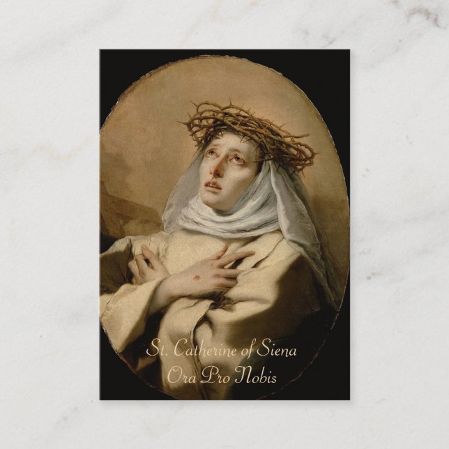 St. Catherine of Siena  Prayer Religious Business Card (Front)