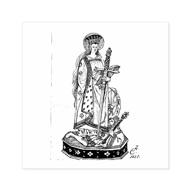 St. Catherine of Siena Religious Rubber Stamp (Imprint)