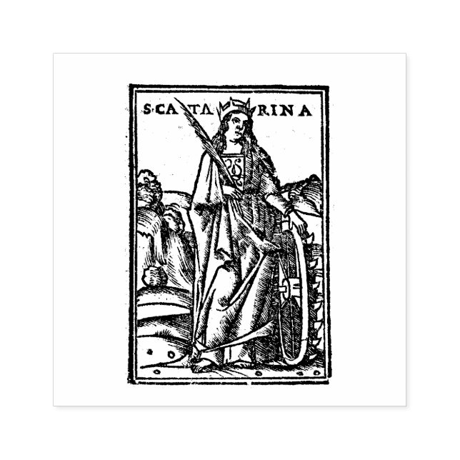 St. Catherine of Siena Religious Rubber Stamp (Imprint)