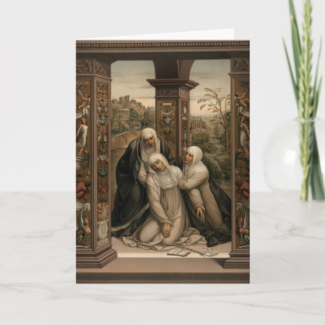 St. Catherine of Siena Religious Stigmatist Holiday Card (Front)
