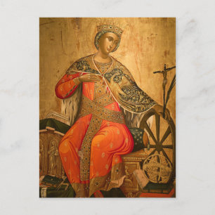 St. Catherine Orthodox Christian Icon Postcard