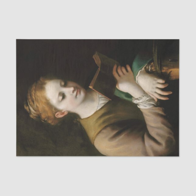 St. Catherine Reading by Correggio Tissue Paper (Front)
