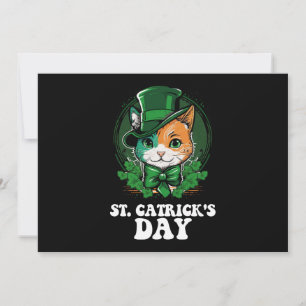 St Catricks Day Cat Lovers St Patrick's Day Invitation