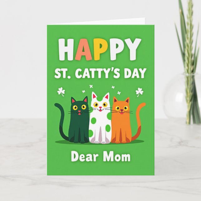 St Cattys Day Dear Mom Card (Front)