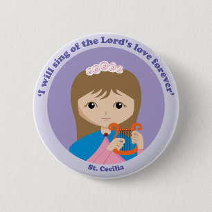 St. Cecilia 6 Cm Round Badge