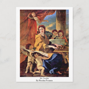 St. Cecilia By Nicolas Poussin Postcard