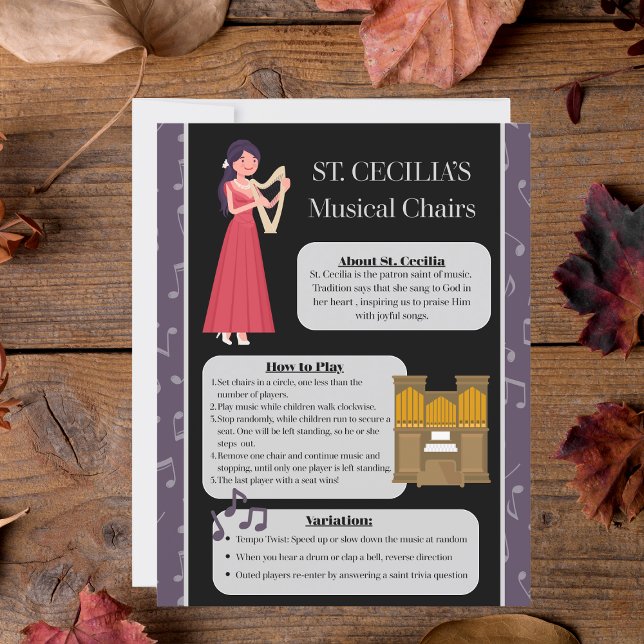 St. Cecilia Musical Chairs Game Sign (Creator Uploaded)