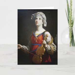 St. Cecilia Musicians Religious Catholic Saint Card