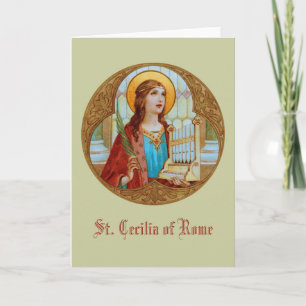 St. Cecilia of Rome (BK 003) Blank Greeting Card