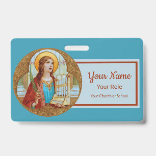 St. Cecilia of Rome (BK 003) ID Badge