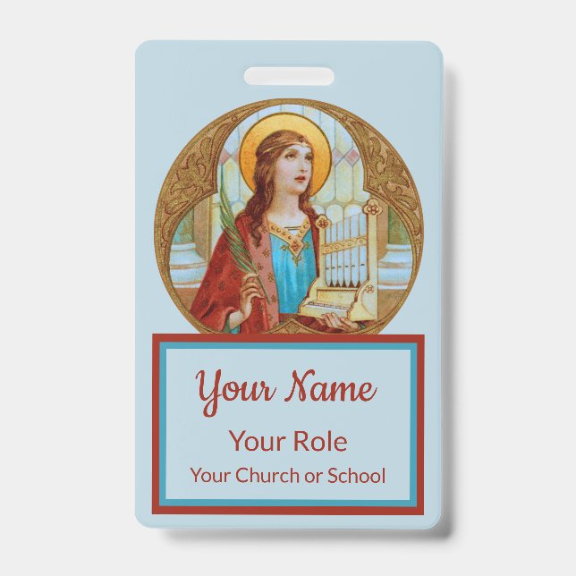 St. Cecilia of Rome (BK 003) ID Badge (Front)