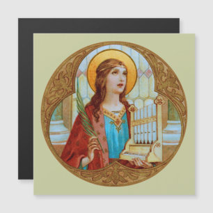 St Cecilia of Rome (BK 003) Magnetic Greeting Card