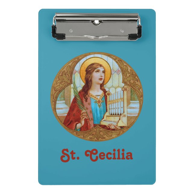 St. Cecilia of Rome (BK 003) Mini Clipboard (Front)
