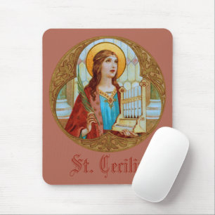 St. Cecilia of Rome (BK 003) Vertical Mouse Mat