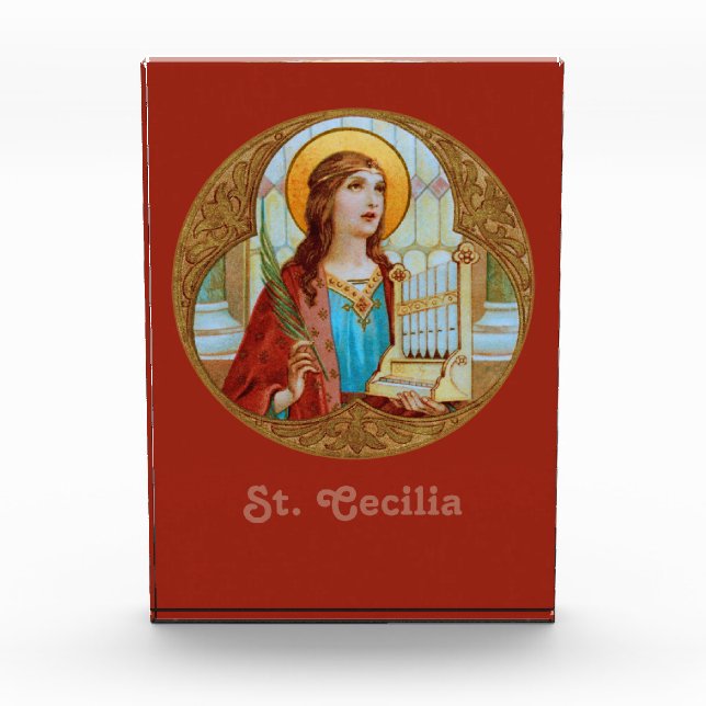 St. Cecilia of Rome (BK 003) Vertical Photo Block (Front)