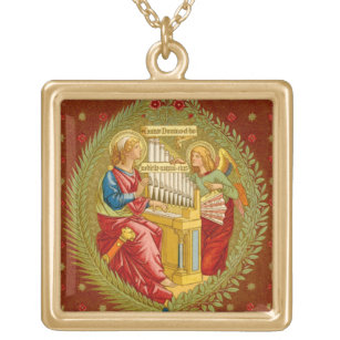 St. Cecilia of Rome (SNV 36) Gold Plated Necklace
