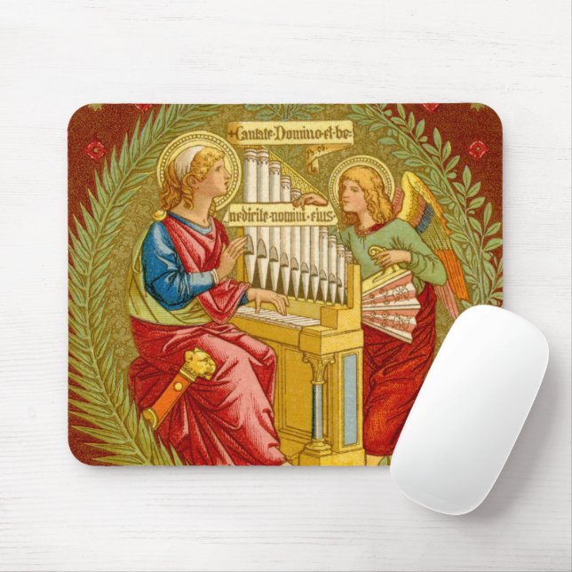 St. Cecilia of Rome (SNV 36) Horizontal Mouse Mat (With Mouse)