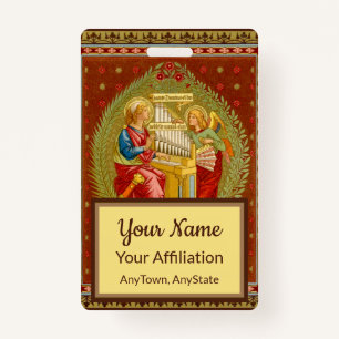 St. Cecilia of Rome (SNV 36, Style 3) ID Badge