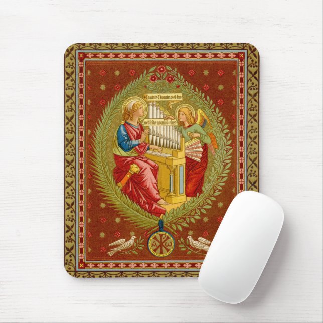 St. Cecilia of Rome (SNV 36) Vertical Mouse Mat (With Mouse)