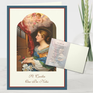 St. Cecilia Patron of Musician Religious Martyr Card
