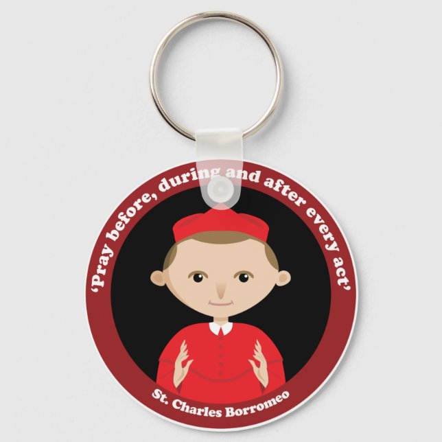 St. Charles Borromeo Key Ring (Front)