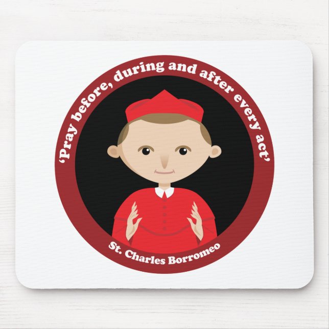 St. Charles Borromeo Mouse Mat (Front)