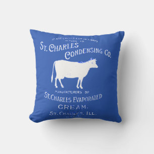 St Charles Illinois DAIRY COW MILK CREAM 1899 Cushion
