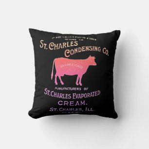 St Charles Illinois DAIRY COW MILK CREAM 1899 Cushion