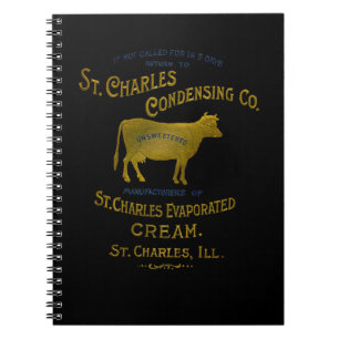 St Charles Illinois DAIRY COW MILK CREAM 1899 Notebook