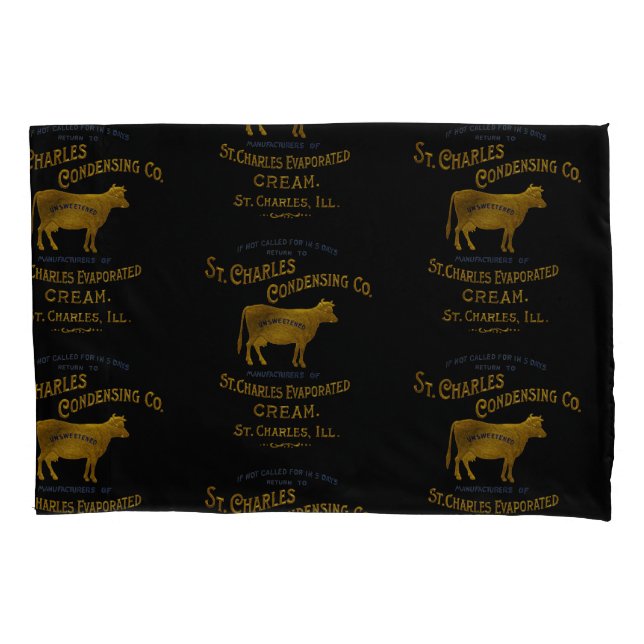 St Charles Illinois DAIRY COW MILK CREAM 1899 Pillowcase (Front)